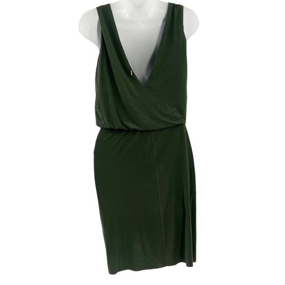 MISA LOS ANGELES Leza Ruched Knot Front Mini Dress Sleeveless Green Small NEW - Picture 4 of 6